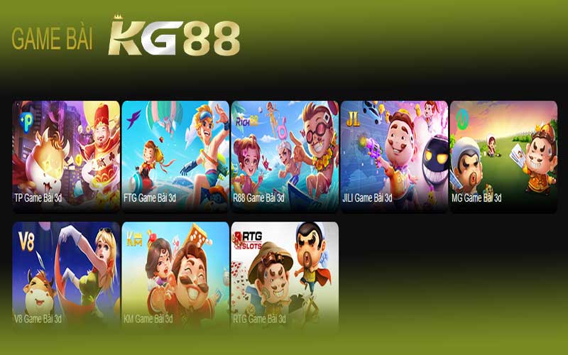 danh mục game bài tại kg88